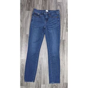 J. Crew Womens Size 26 / 28 Pockets Skinny Whiskered Denim Blue Jeans